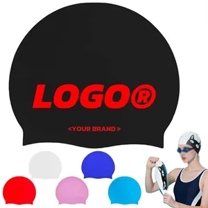 High Quality Silicone Swim Cap Custom Logo Colorful Design