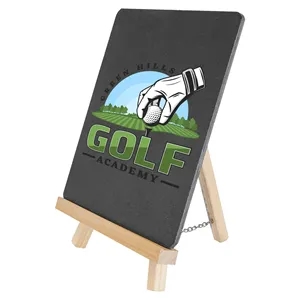 6 3/4"x7 3/4" Wood/Slate Easel