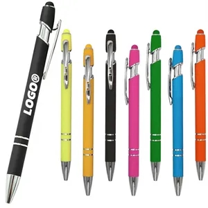 Colorful Metal Stylus Ballpoint Pens For Business Office