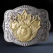 Belt Buckle with Two Tone Finish | https://www.bestnamebadges.com