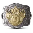 Belt Buckle with Two Tone Finish | https://www.bestnamebadges.com