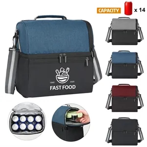 14 Can Dual Compartment Insulated Cooler Bag