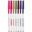 White Stick Pens w/ Colored Caps- Blue Ink | https://www.bestnamebadges.com
