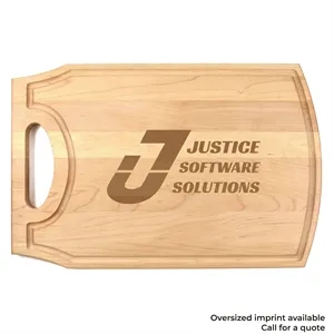 10.5"x17.5" Maple Cutting Board w/ Handle & Juice Groove