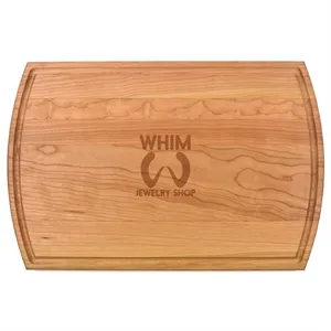 10 1/2" x 16" Cherry Cutting Board with Juice Groove