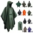 Multi Function Outdoor Rain Poncho Shelter Camping Mat | https://www.bestnamebadges.com