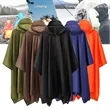 Multi Function Outdoor Rain Poncho Shelter Camping Mat | https://www.bestnamebadges.com