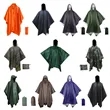 Multi Function Outdoor Rain Poncho Shelter Camping Mat | https://www.bestnamebadges.com