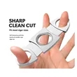 Stainless Steel Guillotine Cigar Cutter V Cut Double Blade | https://www.bestnamebadges.com