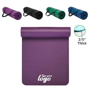 Thick Yoga Mat for Fitness with Carrying Strap