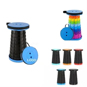 Collapsible Portable Camping Stool with Adjustable Height