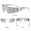 Y2K Trendy Cyberpunk Rimless Rave Party Glasses | https://www.bestnamebadges.com