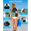 Beach Mesh Drawstring Bag Swim Backpack with Wet Pocket | https://www.bestnamebadges.com