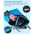 Beach Mesh Drawstring Bag Swim Backpack with Wet Pocket | https://www.bestnamebadges.com