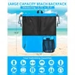 Beach Mesh Drawstring Bag Swim Backpack with Wet Pocket | https://www.bestnamebadges.com