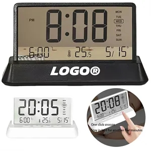 Digital Desk Alarm Clock With Temperature Date Display