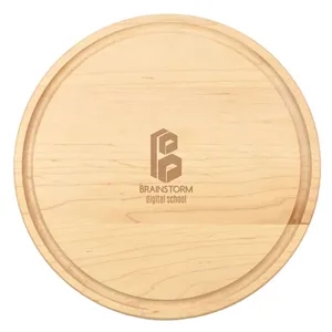 10 1/2" Maple Round Cutting Board with Juice Groove