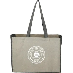 Recycled Cotton Contrast Side Shopper Tote | https://www.bestnamebadges.com