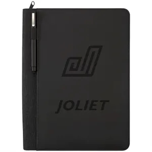 FSC® Mix Vienna Heathered Zippered Padfolio | https://www.bestnamebadges.com