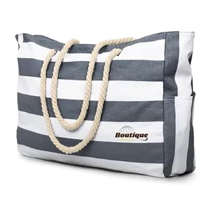 Beach Waterproof Tote Bag with Zipper Design