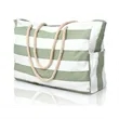Beach Waterproof Tote Bag with Zipper Design | https://www.bestnamebadges.com