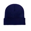 Solid Color Embroidered Knit Unisex Ski Beanie | https://www.bestnamebadges.com