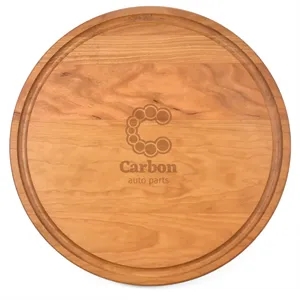 10 1/2" Cherry Round Cutting Board with Juice Groove