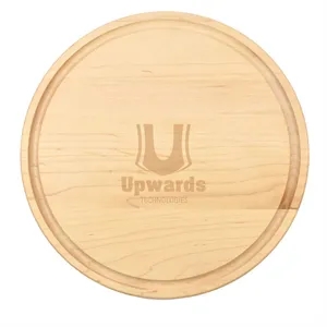 13 1/2" Maple Round Cutting Board with Juice Groove
