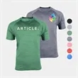 Defender Heather Men's Crew Performance Neck Tee | https://www.bestnamebadges.com