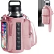 40oz Magnetic Water Bottle Holder Phone Pocket Strap | https://www.bestnamebadges.com