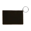 Black & Gold Leatherette Keychain ID Holder | https://www.bestnamebadges.com