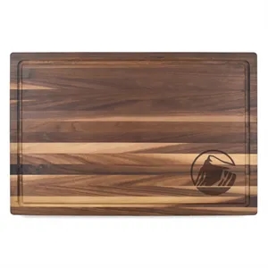 12" x 18" x 1 1/4" Walnut Butcher Block with Juice Groove