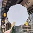Eco Friendly Bamboo  Paper Fan | https://www.bestnamebadges.com