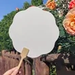 Eco Friendly Bamboo  Paper Fan | https://www.bestnamebadges.com