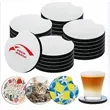Custom Printed Neoprene White Car Cup Coaster | https://www.bestnamebadges.com