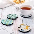 Custom Printed Neoprene White Car Cup Coaster | https://www.bestnamebadges.com