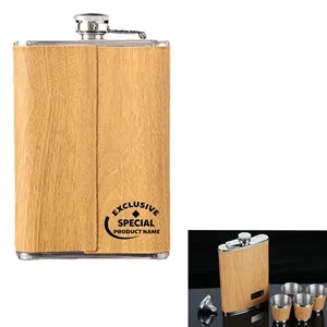 9OZ. Men's Portable Stainless Steel Wine Flask Set