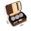 Leather Multi-Function Golf Accessories Storage Bag | https://www.bestnamebadges.com