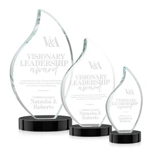 Odessy Flame Award on Alberton Base - Black | https://www.bestnamebadges.com