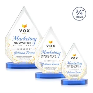 Hawthorne VividPrint™ Award on Alberton Base - Sky Blue | https://www.bestnamebadges.com