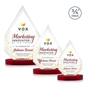 Hawthorne VividPrint™ Award on Alberton Base - Red | https://www.bestnamebadges.com