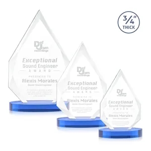 Hawthorne Award on Alberton Base - Sky Blue | https://www.bestnamebadges.com