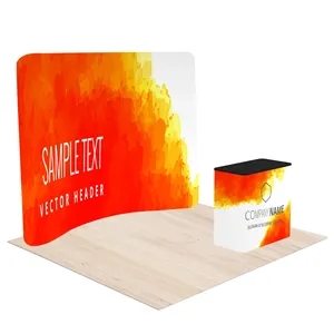 10 Ft Trade Show Display Kit - Curved Back Wall