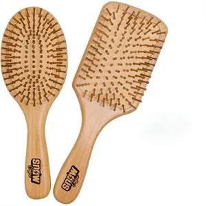 Natural Bamboo Paddle Detangling Hairbrush