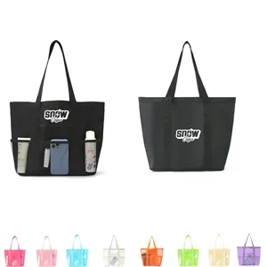 Personalized Mesh Beach Tote Bag