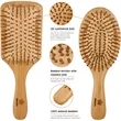 Natural Bamboo Paddle Detangling Hairbrush | https://www.bestnamebadges.com