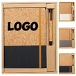 Eco Friendly Cork Notebook And Pen Set With Custom Logo | https://www.bestnamebadges.com