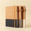 Eco Friendly Cork Notebook And Pen Set With Custom Logo | https://www.bestnamebadges.com