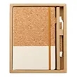 Eco Friendly Cork Notebook And Pen Set With Custom Logo | https://www.bestnamebadges.com