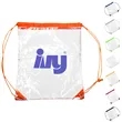 Clear PVC Drawstring Backpack w/ Matching Cinch Bag | https://www.bestnamebadges.com